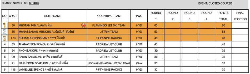 NOVICE SKI STOCK